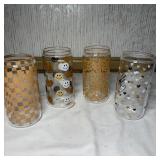 (4) Coffee Glass Can Cups
