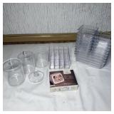 Plastic Bathroom Organizers & LED Travel Mirror