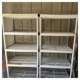 (2) 5-Tier White Utility Shelves