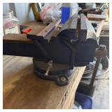 8" Heavy-Duty Swivel Blue Bench Vice
