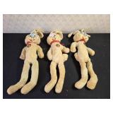 3 Vintage Stuffed Bugs Bunny Figures