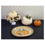 Ceramic Pumpkins, Pumpkin Platter