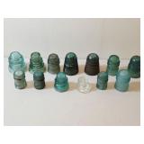 13 Assorted Vintage Insulators