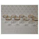 8 Vintage Champagne Coupe Glasses