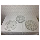 Vintage Anchor Hocking Prescut Glass Platter