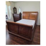 Solid Wood Queen Size Sleigh Bed Frame