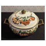 Vitroceramic Decorated Pot and Lid