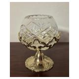 Vintage Godinger Crystal Bowl & Holder