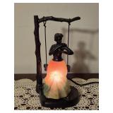 Vintage Art Nouveau Style Figure Lamp