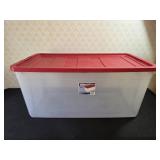 Sterilite 50 Gal Storage Container Red Lid