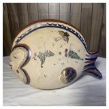 Large Hand-Painted Tonala Fish: Mexican Folk Art