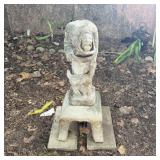 37" Saint Francis with Deer Concrete Statue on