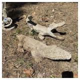 (2) Alligator Concrete Garden Statues