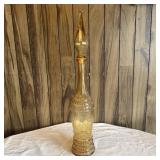 22" MID CENTURY EMPOLI GLASS ITALY GENIE BOTTLE
