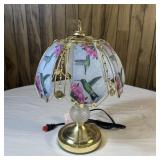 Colorful Hummingbird Scene Glass Touch Table