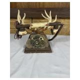 Vintage Buck Deer Antler Push Button Phone Land