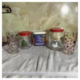 Glass Christmas Jars, Plastic Cups, & Cookie