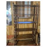 Five-Tier Solid Wood Etagere Shelf