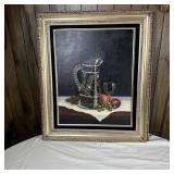 MCM Fruit Wine & Pitcher Still Art Painting