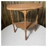Vintage Two-Tier Spindle-Leg Accent Side Table