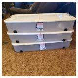 (3) Sterilite Underbed Box Containers