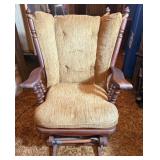 Vintage Mid-Century Wooden Wingback Glider