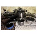 (7) Assorted Pots/Pans- Cooks, Mirro, Ballington