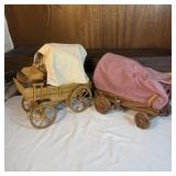Vintage Wooden Covered Wagon Lamp Conestoga