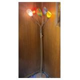 5 Light Adjustable Gooseneck Silver Floor Lamp