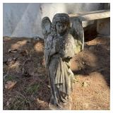 25" Weathered Praying Angle Garden Statue