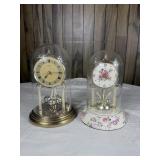 (2) Vintage Linden Anniversary Clock Brass Finish
