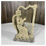 12" Angel with Harp Chimes figurine