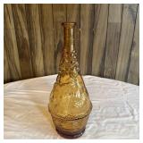 14" Vintage Amber Glass Genie Grape Empoli Decatur