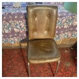 1970s Tufted Vinyl & Tubular Chrome Metal Frame
