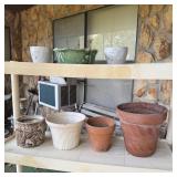 (7) Assorted Planters-Terracotta, Ceramic