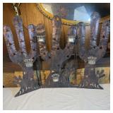 Rustic Metal Cactus Tealight Candle