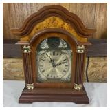 Vintage Tempus Fugit Wood Mantel Clock