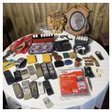 Table Lot- Remote Controls, Empty Jewelry Boxes,