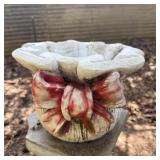 8" Vintage Sack Planter Pot Fabric Bag with Bow