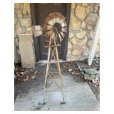 56" Weathered Metal Windmill