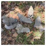 (5)  Concrete Gnome Garden Figures