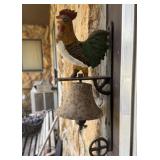 Cast Iron Rooster Wall-Mounted Dinner Bell