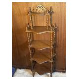 Victorian 5-Tier Shelf Antique Bookcase Spindles