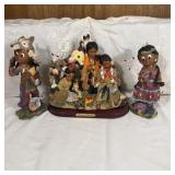 (3) Native American-Themed Figures