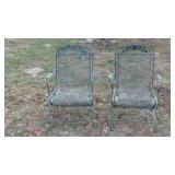 Pair of Rod Iron Patio Chairs