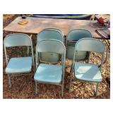 Lot of 7 Metal Folding Chairs