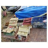 Lot of 6 Fishing Tackle Boxes with Contents