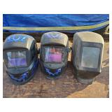 Lot of 3 Welding Helmets