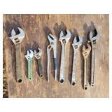 Lot of 8 Crescent Wrenches