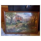 Picture with Barn Scene